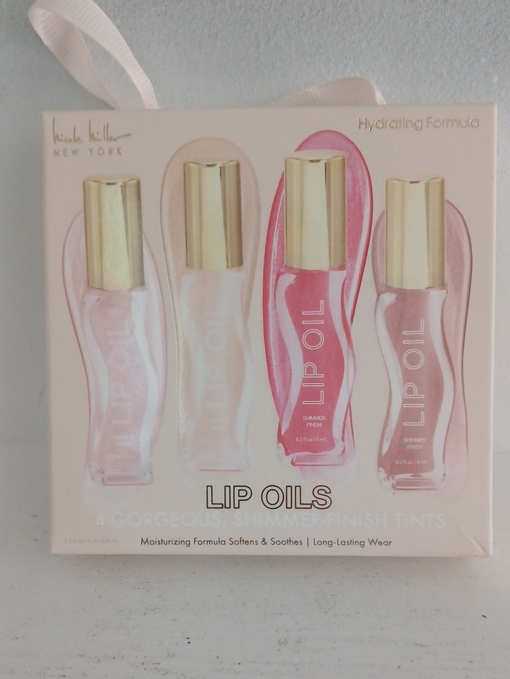 Nicole Miller Lip Oils Set - Light Pink & Rose Tints